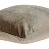 Homeroots 18 x 7 x 18 in. Transitional Taupe Solid Pillow Cover with Poly Insert 333998